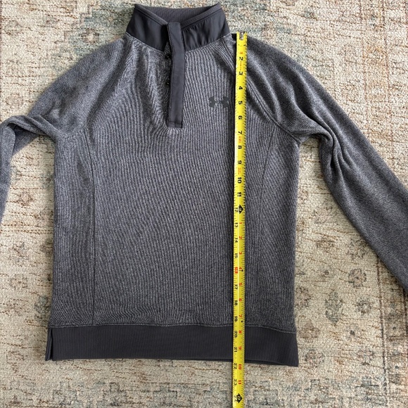Under Armour boys 1/4 gray placket sweater size youth medium - Picture 5 of 7